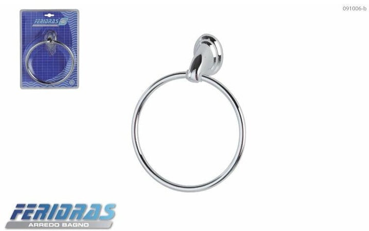 Porta Salviette Ad Anello Facile Cromato Per Bagno Accessori Casa