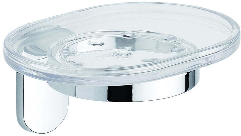 PORTA SAPONE ACCIAIO CROMATO E ABS