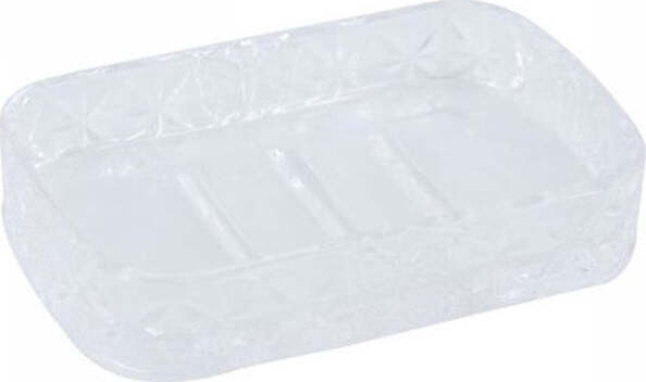 Porta-Sapone-In-Vetro-Rettangolare-Da-Appoggio-Bagno-Vasca-Doccia-8.5x13x2.5-Cm