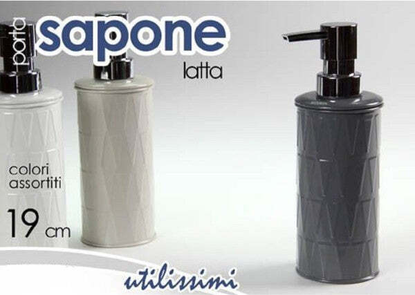 Porta-Sapone-Portasapone-Dispenser-Liquido-In-Latta-19cm-Bagno-Colori-Ass-655494