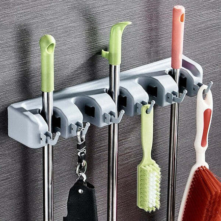 Porta-Scope-Da-Muro-Salva-Spazio-Supporto-5-Posti-6-Ganci-Salvaspazio