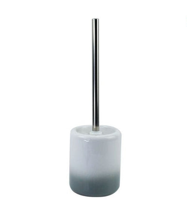 Porta Scopino Arredo Bagno Wc Toilette Bianco Grigio Con Scopino Completo 59917