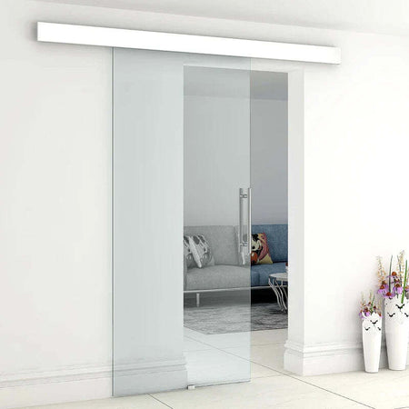 Porta-Scorrevole-in-Vetro-Trasparente-con-Binario-e-Maniglia-in-Alluminio-per-Bagno-Cucina-Studio-210x75x0.8cm-QH8B70-042QH8