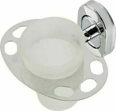 Porta-Spazzolino-Dentifricio-Con-Bicchiere-In-Vetro-Satinato-Accessori-Bagno
