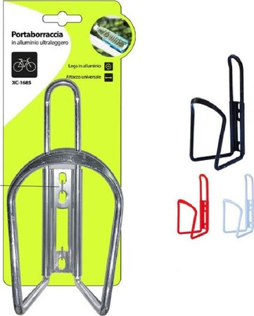 Portaborraccia-In-Alluminio-Per-Bicicletta-Attacco-Universale-Colori-Vari-Xc-1685