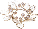Portacandela decorativo con bacche e foglie oro per decorazioni natalizie, 13 cm Casa e cucina/Decorazioni per interni/Candele e portacandele/Candele/Candele a colonna MagiediNatale.it - Altamura, Commerciovirtuoso.it