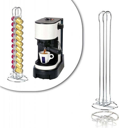 Portacapsule-A-Colonne-In-Metallo-36-Posti-Dispenser-Moderno-Arredo-Cucina-Stand