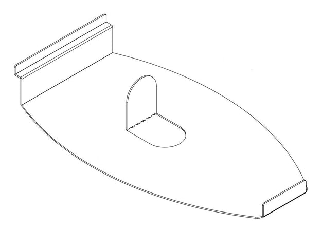 Portacasco colore alluminio per pannello dogato cm. 40x23,5
