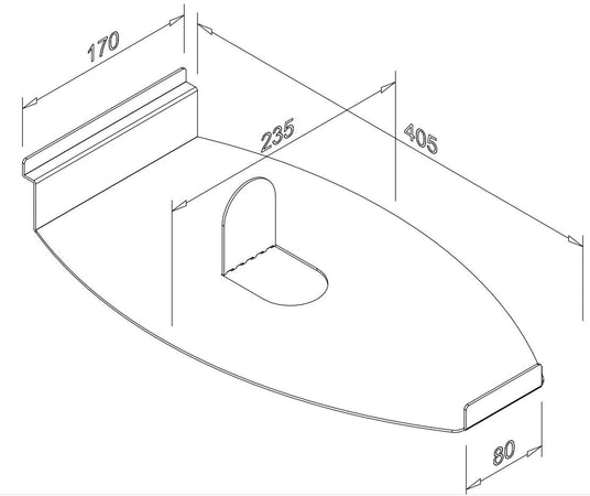 Portacasco colore alluminio per pannello dogato cm. 40x23,5