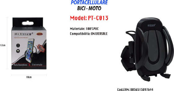 Portacellulare-Bici-Moto-Universale-Per-Smartphone-Ipad-Navigatore-Maxtech-Pt-c013