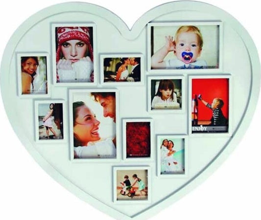 Portafoto Bianco A Forma Di Cuore Per 6 Fotografie Cornice Porta Foto Casa Casa e cucina/Decorazioni per interni/Album fotografici cornici e accessori/Cornici foto/Cornici da parete e da tavolo Trade Shop italia - Napoli, Commerciovirtuoso.it