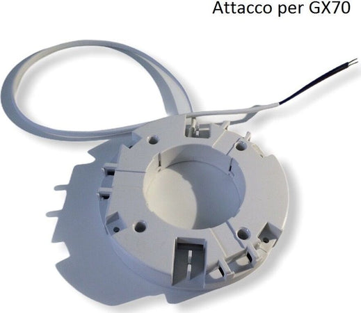 Portalampada da incasso in plastica attacco gx70 Illuminazione/Illuminazione per interni/Illuminazioni per pareti/Faretti da muro Led Mall Home - Napoli, Commerciovirtuoso.it