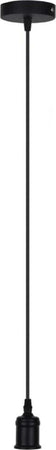 Portalampada-E27-Lampadario-A-.-Sospensione-Porta-Lampada-Lampadina-2-Mt-Nero-Universo