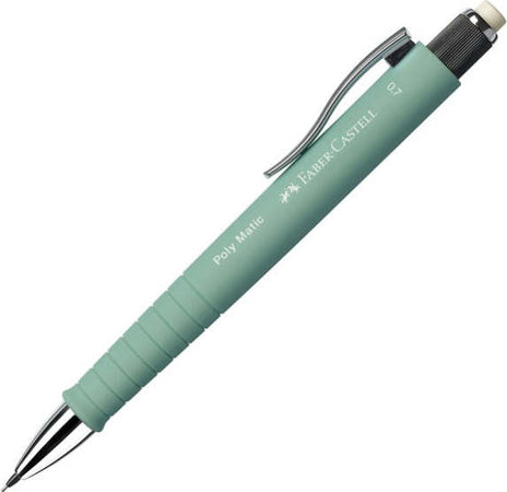 Portamine Poly Matic - mina 0 7 mm - fusto verde menta - Faber-Castell Cancelleria e prodotti per ufficio/Penne matite scrittura e correzione/Matite/Portamine Eurocartuccia - Pavullo, Commerciovirtuoso.it