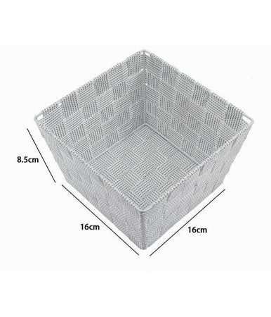 Portaoggetti Organizer Bagno Camera Cucina In Tessuto Multiuso 16x16x8.5cm 79000