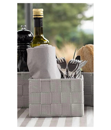 Portaoggetti Organizer Bagno Camera Cucina In Tessuto Multiuso 16x16x8.5cm 79000