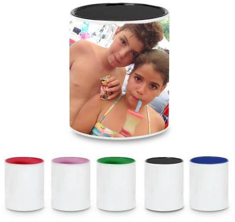 Portapenne in ceramica personalizzabile con interno nero