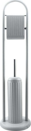 Portarotolo-Con-Spazzolone-Porta-Scopino-Bagno-Linear-In-Metallo-Grigio-22x81-Cm