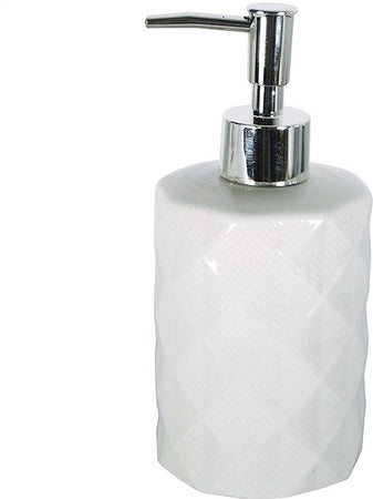 Portasapone Cilindrico Rombi Bianco Porta Sapone Esy_10343 Dispenser Sapone Trade Shop italia - Napoli, Commerciovirtuoso.it