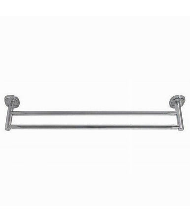 Portasciugamani Porta Asciugamano Doppio Cromato 60cm Accessori Bagno Oval 52001