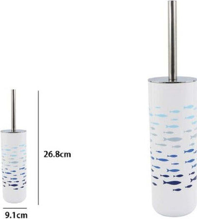 Portascopino-In-Plastica-Pesciolini-9.1x26.8-Cm-Scopino-Bagno-Wc-Toilette-69884