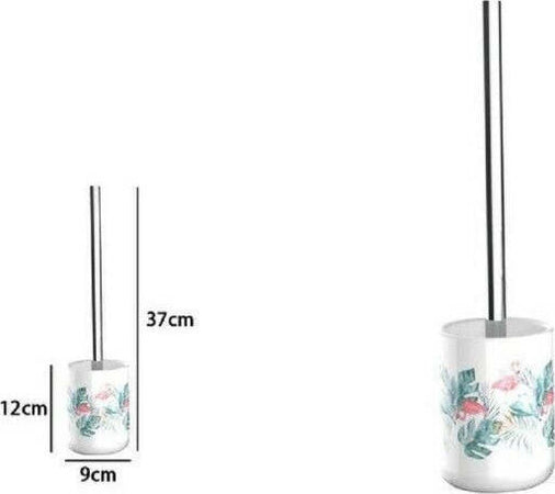 Portascopino-Porta-Scopino-Bagno-Wc-Toilette-Fenicotteri-Scopino-Completo-69961