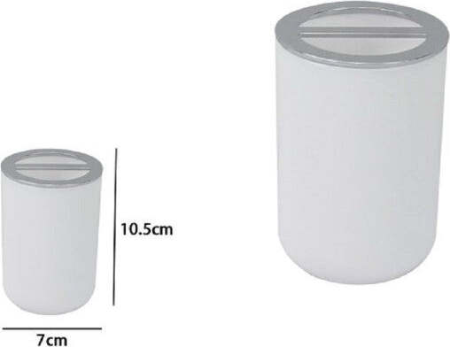 Portaspazzolini-Bicchiere-Accessori-Bagno-2-Fori-Bianco-Silver-Contenitore-79863