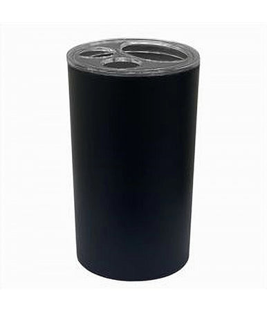 Portaspazzolini Bicchiere Dentifricio Accessori Arredo Bagno Nero A 3 Fori 79194