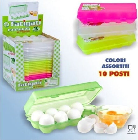 Portauova-Porta-10-Uova-Posti-Contenitore-Frigo-Plastica-Colorato-Scatola-Dfh