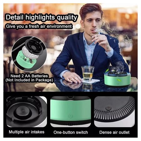 Posacenere Elettrico Aspirafumo Filtro Purificatore Portacenere Intelligente