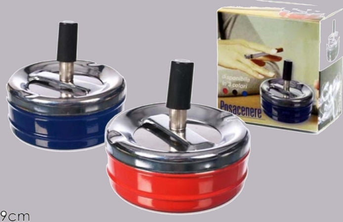 POSACENERE POSA CENERE IN METALLO A SCATTO PRESSIONE CHIUSURA CHIUSO PORTACENERE Casa e cucina/Decorazioni per interni/Posacenere Trade Shop italia - Napoli, Commerciovirtuoso.it