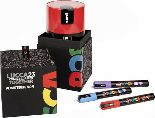 Posca-Gift-Box-Lucca-Comics-Limited-Edition--Marcatore-Posca-Punta-Media-18-Pezzi-Assortiti-Osama