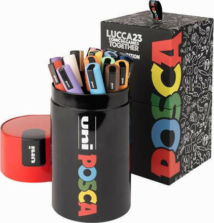 Posca-Gift-Box-Lucca-Comics-Limited-Edition--Marcatore-Posca-Punta-Media-18-Pezzi-Assortiti-Osama