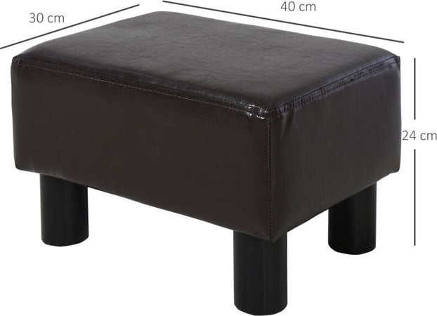 Pouf-Poggiapiedi-Imbottito,-Rettangolare-e-in-Finta-Pelle,-40x30x24-cm,-Marrone-sgabello-ufficio-negozio-soggiorno-camera-F833-666V71A