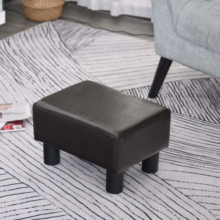 Pouf-Poggiapiedi-Imbottito,-Rettangolare-e-in-Finta-Pelle,-40x30x24-cm,-Marrone-sgabello-ufficio-negozio-soggiorno-camera-F833-666V71A