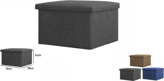 Pouff-Puff-Pouf-Contenitore-Imbottito-Con-Seduta-In-Tessuto-76-X-38-X-35cm-69588