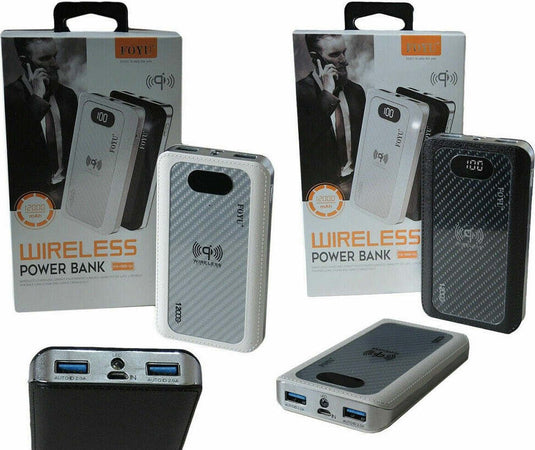 Power Bank 4 In 1 Caricatore Wireless Senza Fili Qi Led 12000mah Carica Batteria Powerbank Trade Shop italia - Napoli, Commerciovirtuoso.it