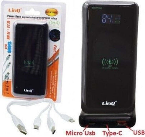 Power Bank Batteria Esterna Ricarica Veloce Wireless 15600mah Caricabatteria Qc-w15600 Elettronica/Cellulari e accessori/Accessori/Caricabatterie/Caricabatterie portatile Trade Shop italia - Napoli, Commerciovirtuoso.it