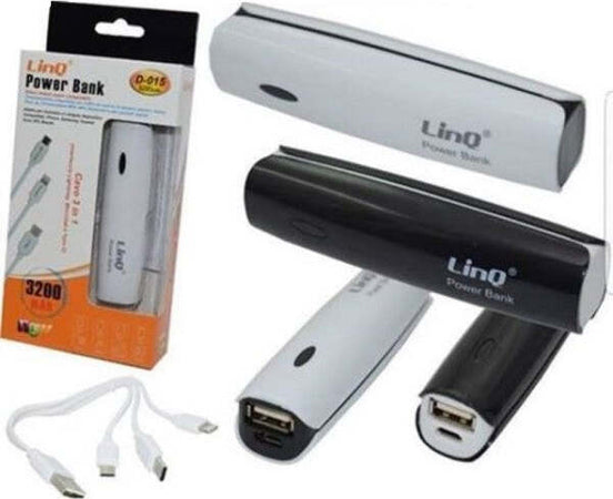 Power-Bank-Carica-Batteria-Esterna-3200-Mah-Con-Cavo-3-In-1-Linq-D-015