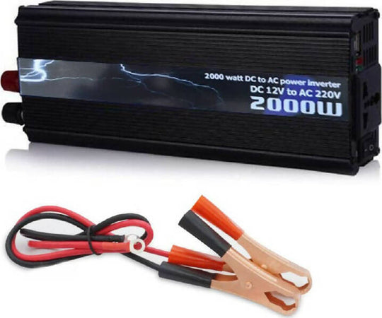 Power Inverter Da 2000 Watt - 12v 220v Trasformatore Auto Barca Camper Con Presa Usb Commercio Industria e Scienza/Energia solare e eolica/Convertitori di potenza/Inverter precablati TradeKard - Acerra, Commerciovirtuoso.it