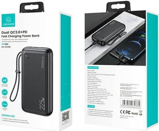 powerbank-PB60-20000mAh-22,5W-2xQC3.0+rRicarica-rapida-nero