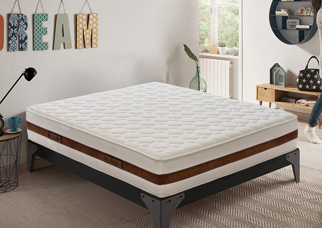 Materasso in memory foam, altezza 28 cm, 5 cm di memory foam, anatomico, elastico e indeformabile