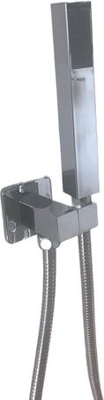 Presa acqua con supporto doccia squadrato completo,flessibile 150