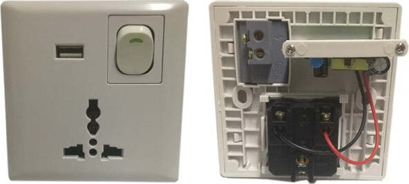 Presa-Da-Incasso-A-Muro-Universale-Con-Usb-Con-Interruttore-Di-Alimentazione
