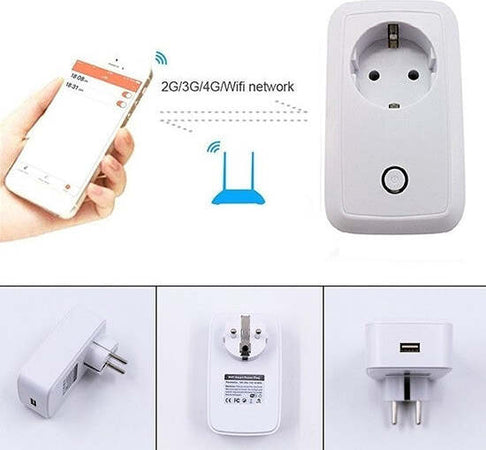Presa Di Corrente Intelligente Controllabile Con Il Wifi - Smart Power Plug Fai da te/Materiale elettrico/Prese elettriche ed accessori/Spine intelligenti e telecomandate Trade Shop italia - Napoli, Commerciovirtuoso.it
