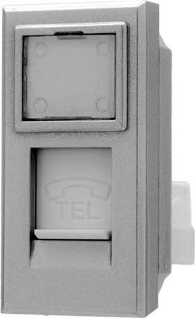 Presa-Telefonica-Plug-Rj11-Silver-Coperchio-Compatibile-Bticino-Axolute