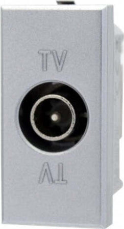 Presa-Tv-Connettore-Passante-Maschio-Silver-Compatibile-Bticino-Axolute