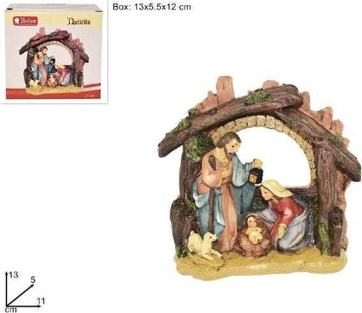 Presepe-Natività-In-Resina-Scenario-Sacra-Famiglia-Decorazioni-Natalizie