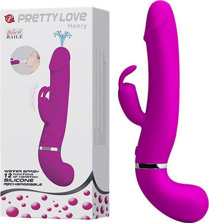 Pretty Love Henry Vibratore Rabbit di Design 100% Silicone Colore Fuxia Ricaricabile USB 12 funzioni di Vibrazione Salute e cura della persona/Erotismo e contraccezione/Sex toys/Vibratori/Vibratori Rabbit Kondorama - Martinsicuro, Commerciovirtuoso.it