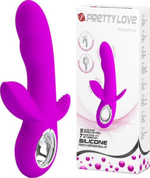 Pretty Love Humphray Vibratore Vaginale In Silicone Viola Con Doppio Stimolatore Clitoride Anale e Anello Cromato Ricaricabile Usb Salute e cura della persona/Erotismo e contraccezione/Sex toys/Vibratori/Vibratori Rabbit Kondorama - Martinsicuro, Commerciovirtuoso.it